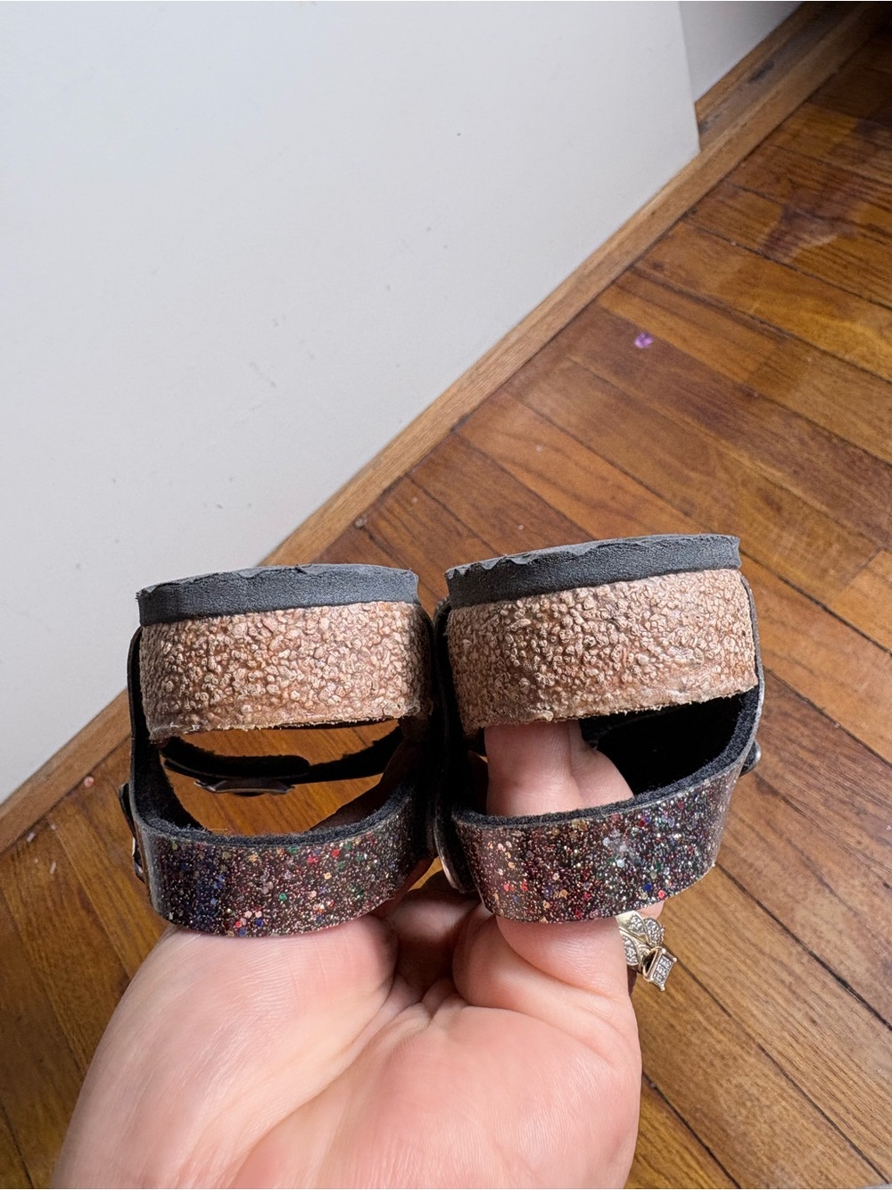 Birkenstock Kids Glitter Buckle Sandals - Black with Multicolor Sparkle - Picture 9 of 9